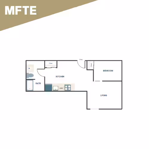 1x1 - C17 - Affordable 250 floor plan